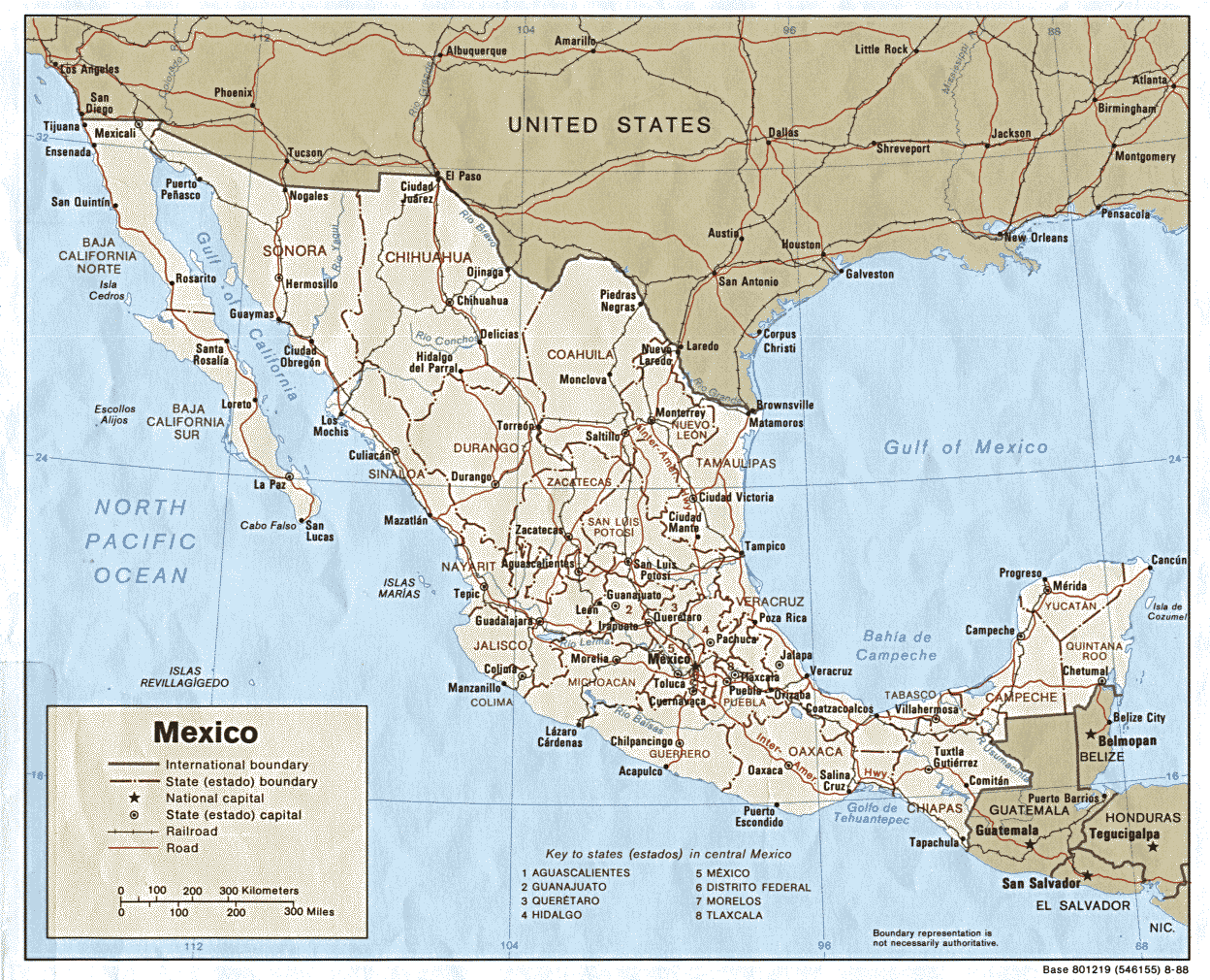 Map of Mexico shows Baja California, origin of this Mexican salad.